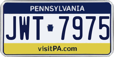 PA license plate JWT7975