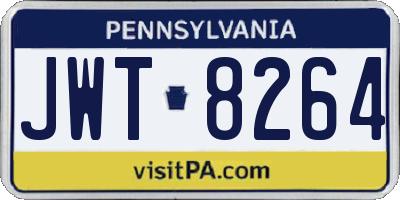 PA license plate JWT8264