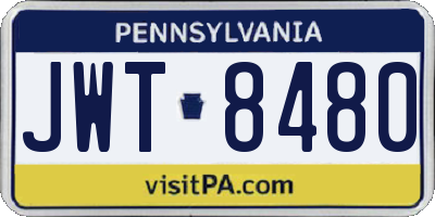 PA license plate JWT8480