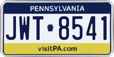 PA license plate JWT8541