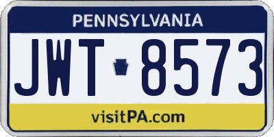 PA license plate JWT8573