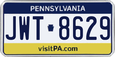 PA license plate JWT8629