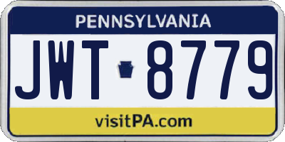 PA license plate JWT8779