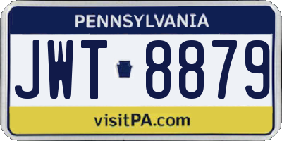 PA license plate JWT8879