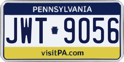 PA license plate JWT9056