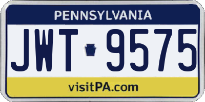 PA license plate JWT9575