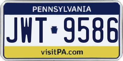 PA license plate JWT9586