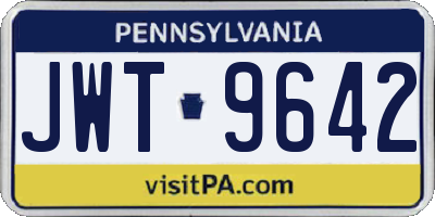 PA license plate JWT9642