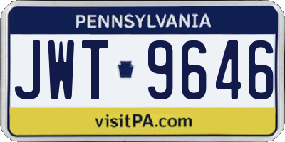 PA license plate JWT9646