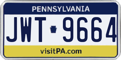 PA license plate JWT9664