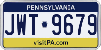 PA license plate JWT9679