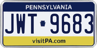PA license plate JWT9683