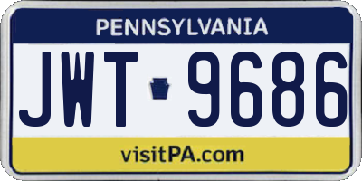 PA license plate JWT9686