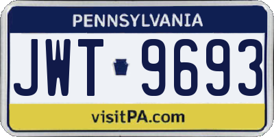 PA license plate JWT9693