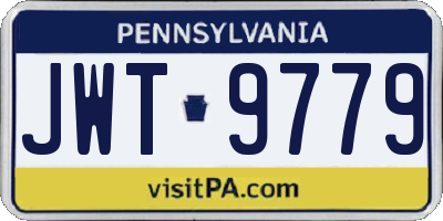 PA license plate JWT9779