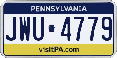 PA license plate JWU4779