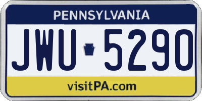 PA license plate JWU5290