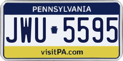 PA license plate JWU5595