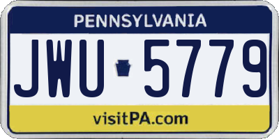 PA license plate JWU5779