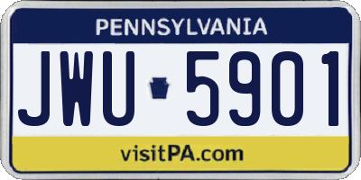 PA license plate JWU5901