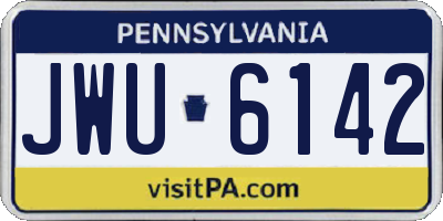 PA license plate JWU6142