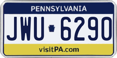 PA license plate JWU6290