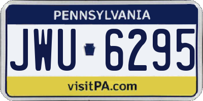PA license plate JWU6295