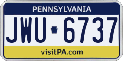 PA license plate JWU6737