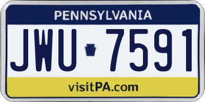 PA license plate JWU7591