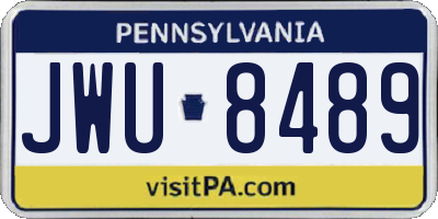 PA license plate JWU8489
