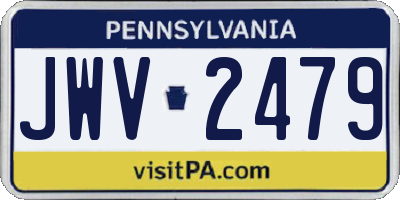 PA license plate JWV2479