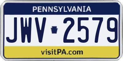 PA license plate JWV2579