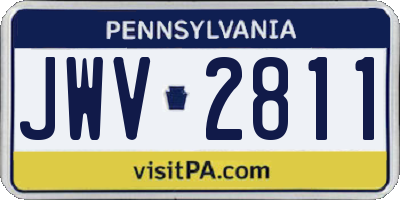 PA license plate JWV2811