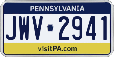 PA license plate JWV2941