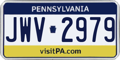 PA license plate JWV2979