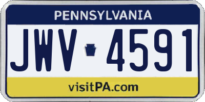 PA license plate JWV4591