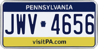 PA license plate JWV4656