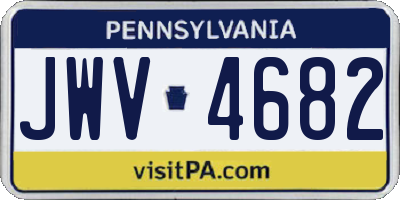 PA license plate JWV4682