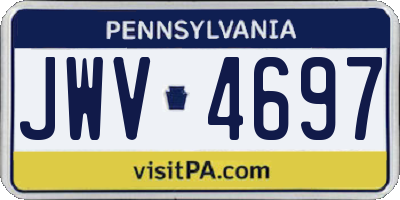 PA license plate JWV4697