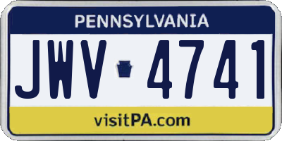 PA license plate JWV4741