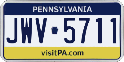 PA license plate JWV5711