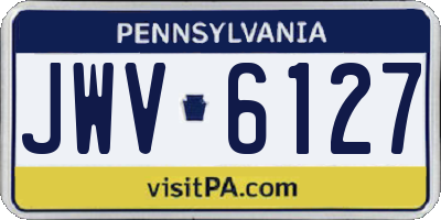 PA license plate JWV6127