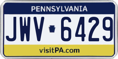 PA license plate JWV6429