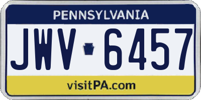 PA license plate JWV6457