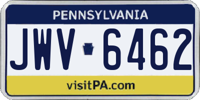 PA license plate JWV6462
