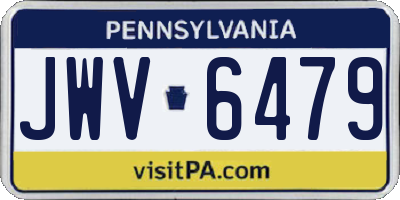 PA license plate JWV6479