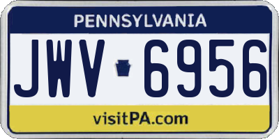 PA license plate JWV6956
