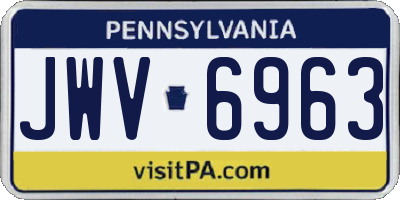 PA license plate JWV6963