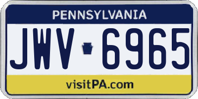 PA license plate JWV6965