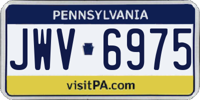 PA license plate JWV6975